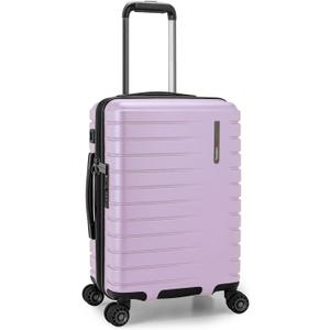 Traveler's Choice Archer Polycarbonate Hardside Spinner Luggage Set, Tie Down Straps, Purple, Carry-On 21-Inch