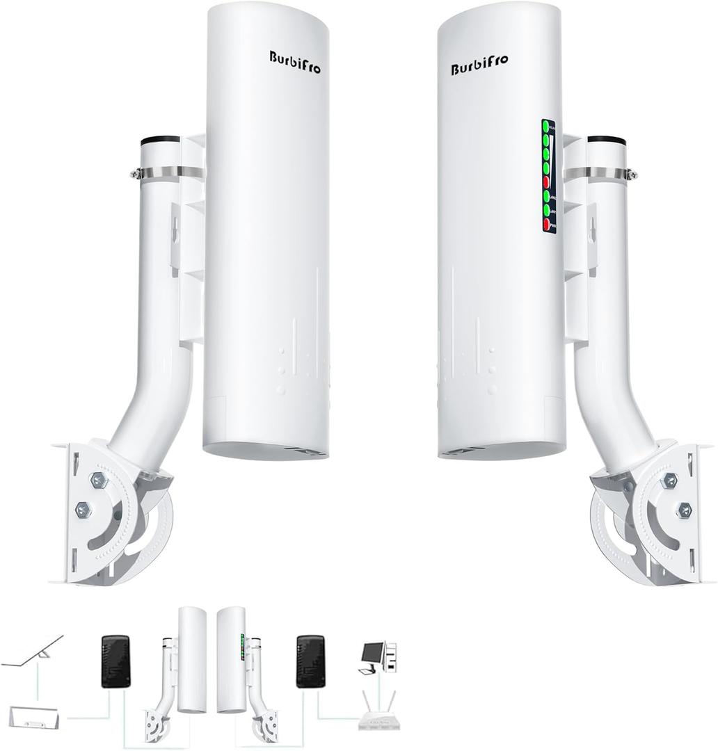 Point to Point Starlink Internet Wireless Long Range Transmission with Bracket Mount for Starlink Gen 3 Router, Starlink WiFi Extender, 5.8GHz 3KM 1000Mbps with 18dBi High Gain Antenna, 2 Pack