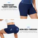 Runhit Women's Workout Biker Shorts - 3"/5"/8" High Waisted Tummy Control Spandex Booty Shorts for Volleyball Gym Yoga Dance (M)