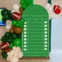 VitalCozy 7.2ft Sports Football Field Birthday Party Arch Backdrop Cover Football Photography Backdrops Spandex Fitted Arch Stand Covers for Rugby Balloons Birthday Parties (Green)