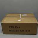 175-Pack Deluxe Wooden Art Set Drawing Painting Kit with 2 Drawing Pads, Acrylic Paints, Colored Pencils, Crayons, Paint Brush, Art Kit in Wooden Case, Gift for Artist, Adults, Teens and Kids (Pink)