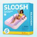SLOOSH Inflatable Tanning Pool Lounger Float, 70" x 46" Pool Floats Adult with Pillow, 4 in 1 Suntan Tub Raft Floatie,Sunbathing Bed Lounge for Water Blow Up Ball Pit Party Gifts