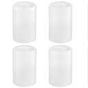 4 Pack White Frosted Glass Shades Replacement, 5.9in Height, 3.9in Diameter, 1.65in Fitter, Cylinder Glass Shade Covers Replacement Globe for Chandelier Pendant Wall Sconces Light Fixtures