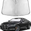 EcoNour Windshield Sunshade Compatible for BMW 4 Series 2021-2023 2024 2025, Sun Visor for Front Windshield & Window Sun Shade Cover, UV Heat Blocker & Protector, Car Accessories