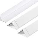 Sasylvia 5 Pcs Wall Corner Protector Guards, Vinyl 3/4 x 48 Inches Corner Trim Molding, Avoid Scratching Scuffs, Ease Install and Cleaning for Door Countertop Furniture Cabinet Protection, White