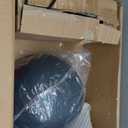 Emliviar 3 Pack Dome Chandeliers, Vintage Blue Pendant Lights with Wood Grain Part, GE269MIL-3 BL+WD (Medium)