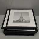 upsimples 12x12 Picture Frame Set of 10, Display Pictures 8x8 with Mat or 12x12 Without, Multi Photo Frames Collage for Wall or Tabletop Display, Black