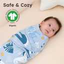 Yoofoss Baby Swaddles for Newborns 100% Cotton, Adjustable Swaddle 3-6 Months 3 Pack Newborn Swaddle Sack, Breathable Soft(Medium)
