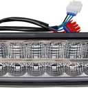 Golf Cart Single 12V LED Head Light Bar Without Any Accessories And Tools Compatible With 1996-2013 EZGO TXT Gas And Electric Headlights Light Kit Accessories Assembly 3 Pin