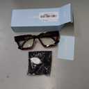 livho Oversized 99% Blue Light Glasses for Woman - Rectangle Fashion Glasses for Computer, Chic Preppy Frame - Anti Eyestrain (Coco Tortoise)