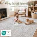 JOLLYVOGUE 9x12 Area Rugs for Living Room, Washable Rug, Beige