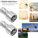 12 Pack 3/8" Hose x 3/8" JIC 37 Hydraulic Fittings, Female Swivel Crimp Coupling with Zinc/Chrome Plating, for Hydraulic Systems Construction Agricultural Equipment