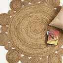 GRUHUM Jute Area Rug 5ft Round Natural Handmade Boho Braided Farmhouse Rug
100% Natural Jute Rustic Vintage Beige Reversible Low Pile Eco-Friendly Indoor Bedroom Living Room Dining Hallway Home Décor