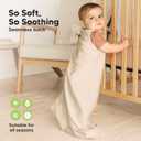 2-Pack Organic Baby Sleep Sacks, 100% Cotton - Soft & Breathable 0.5TOG Baby Wearable Blanket, Toddler Sleeping Sack 0-6 Months, Easy to Wear Transitional Swaddles for Newborns (Ecru, S) (Beige)