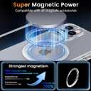 WRJ Magnetic Clear Case for iPhone 12/iPhone 12 Pro 6.1-Inch, [Compatible with Magsafe] [Military Grade Drop Protection] Non-Yellowing Anti-Scratch Ultra Slim Transparent Shockproof Phone Case-Clear