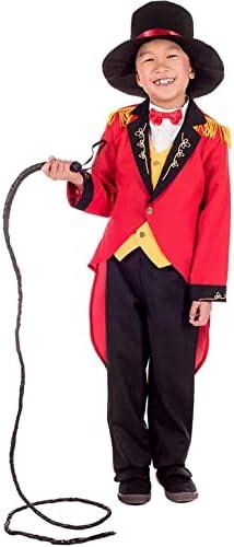 fun shack Ringmaster Costume Kids, Circus Ring Master Costume Boys, Boys Halloween Costumes, Halloween Costumes for Kids M