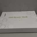 Yahi Red Light Photon Facial & Neck Mask with Remote Control, 7 Custom Modes with Infrared, Portable & Rechargeable with Timer for Home Use, 175 High-Density Light Beads, White