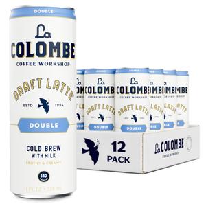 La Colombe Coffee, Double Draft Latte, 11 fl oz Cans (Pack of 12), Coffeehouse Quality Cold Brew, Specialty Grade Coffee Beans, Ready-to-Drink On-the-Go BB: 07/14/2025