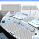 KXKZREN EVA Foam Boat Decking with 3M Adhesive Backing - Strong Self-Adhesive Faux Teak Flooring Sheet 94.5" x 47.2"/35.4"/11.8" Anti-Slip Marine Mats for Motorboat Jon Boats Yacht Kayak