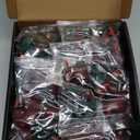 Burgundy Red Rose Bouquet Building Set for Girls & Boys - 12 Pack Botanical Collection Gift for Easter Basket Artificial Flowers Botanical Collection Centerpiece Retro Decor