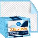 MED PRIDE Disposable Underpads 23'' X 36'' (25-Count) Incontinence Pads, Chux, Bed Covers, Puppy Training | Thick, Super Absorbent Protection for Kids, Adults, Elderly | Liquid, Urine, Accidents