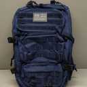 Military Tactical Backpack 50L Large Day Backpack for Men Molle Army 3 Days Assault Pack Bug Out Bag Water Resistant and Heavy Duty Hiking Treeking Rucksack - Dark Blue