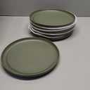 AmorArc Ceramic Dinner Plates Set of 6, Wavy Rim 10.5 Inch Stoneware Dish Set, Dinnerware Plates for Kitchen-Microwave&Dishwasher Safe, Scratch Resistant-Reactive Glaze Matte