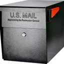 Mail Boss 7106 Curbside Steel Post Mount Security Locking Mailbox, Black, Extra Large, 21 in. D x 11.125 in. W x 13.75 in. H