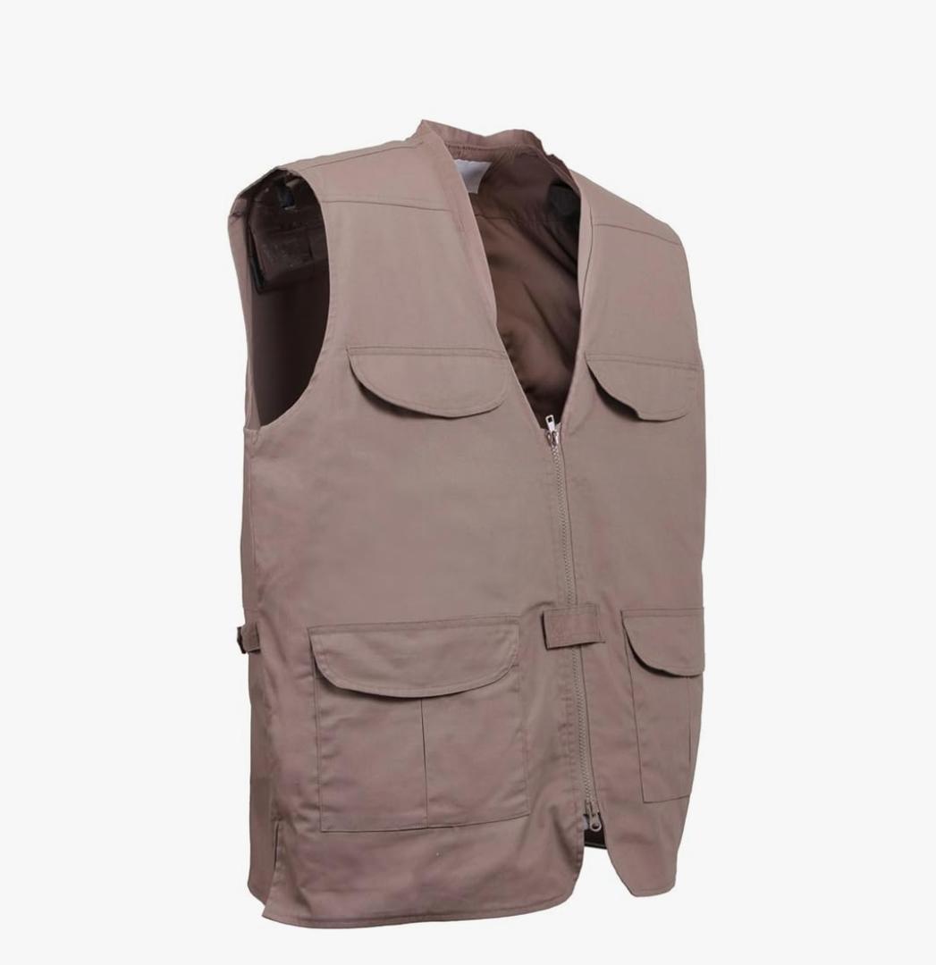 Rothco Men's Professional Concealed Carry Vest, Lightweight CCW Covert Solid Tactical Vest, S, Khaki