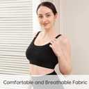 Momcozy Hands Free Pumping Bra, Adjustable Breast-Pumps Holding and Nursing Bra, Pumping & Nursing Bra in One (Black, XXL)