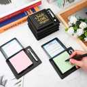 12 Sets Teacher Appreciation Gift Sticky Note Holder with PU Leather Box, Thank You Motivational Pen Holder Bulk Inspirational Gift for Teachers, Coworkers, Employee, Nurse, Staff