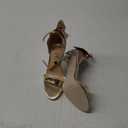 Women's Gold Sparkly Stiletto Heels - Butterfly Back Open Toe Ankle Strap Dress Sandals, Sexy High Heel Pumps for Party Wedding Evening Prom 7