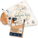 Think4Earth - Reusable Organic Cotton Bread Bag for Homemade Loaves Large | Premium Quality Storage Bags - Unique Cotton Bags for Sourdough, Safe and Eco-Friendly (2 Units)