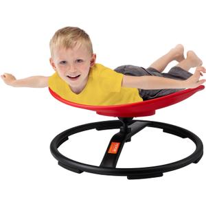 VEVOR Kids Swivel Chair, 220 LBS Capacity, Sensory Spinning Chair, Autistic Kids Sensory Toy Chair with Non-Slip Metal Base, Toddler Sit and Spin for Coordination Balance Focus Training Red