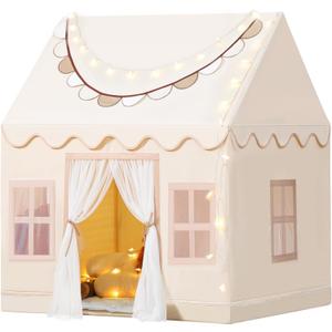 Wilwolfer Play Tent for Kids with Star Lights & Banners, Kids Tent Indoor for Toddler, Indoor Plyahouse for Playroom Furniture, Gift Toys for Boys & Girls Wilwolfer Play Tent for Kids with Star Lights & Banners, Kids Tent Indoor for Toddler, Indoor Plyahouse for Playroom Furniture, Gift Toys for Boys & Girls