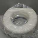 HealthSmart Enhanced Comfort 5" Raised (Round) Toilet Seat Risers for Seniors 5 Slip Resistant Pads FSA/HSA Eligible Padded Toilet Seat Elevation 15.7 x 15.2 x 6.1