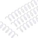 PATIKIL 100 Pack Plastic Spiral Binding Coils, 11mm(7/16") Binding Coils 60 Sheet Capacity Spiral Binder Rings 3:1 Pitch for Office Classroom, White