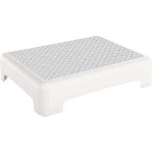 HBTower Step Stool, Mobility Step Stool for Adults & Seniors, Non-Slip Step Platform Indoor and Outdoor, Portable Step Riser, Safety Step for Car, Bedside, Office, Shower, Stairs, White