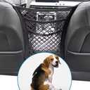 LNtech 3-Layer Car Mesh Organizer, Dog and Kid Pet Barrier, Seat Back Net Bag Holder, Storage Organizer, Cargo Tissue Handbag Purse Holder, Driver Storage Netting Pouch