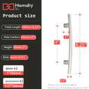 homdiy 10 Pack Solid Heavy Duty Zinc Alloy Cabinet Handles, Brushed Nickel Cabinet Pulls, 4 Inch Hole Center Arch Drawer Pulls Modern Hardware for Kitchen Bathroom Cupboard
