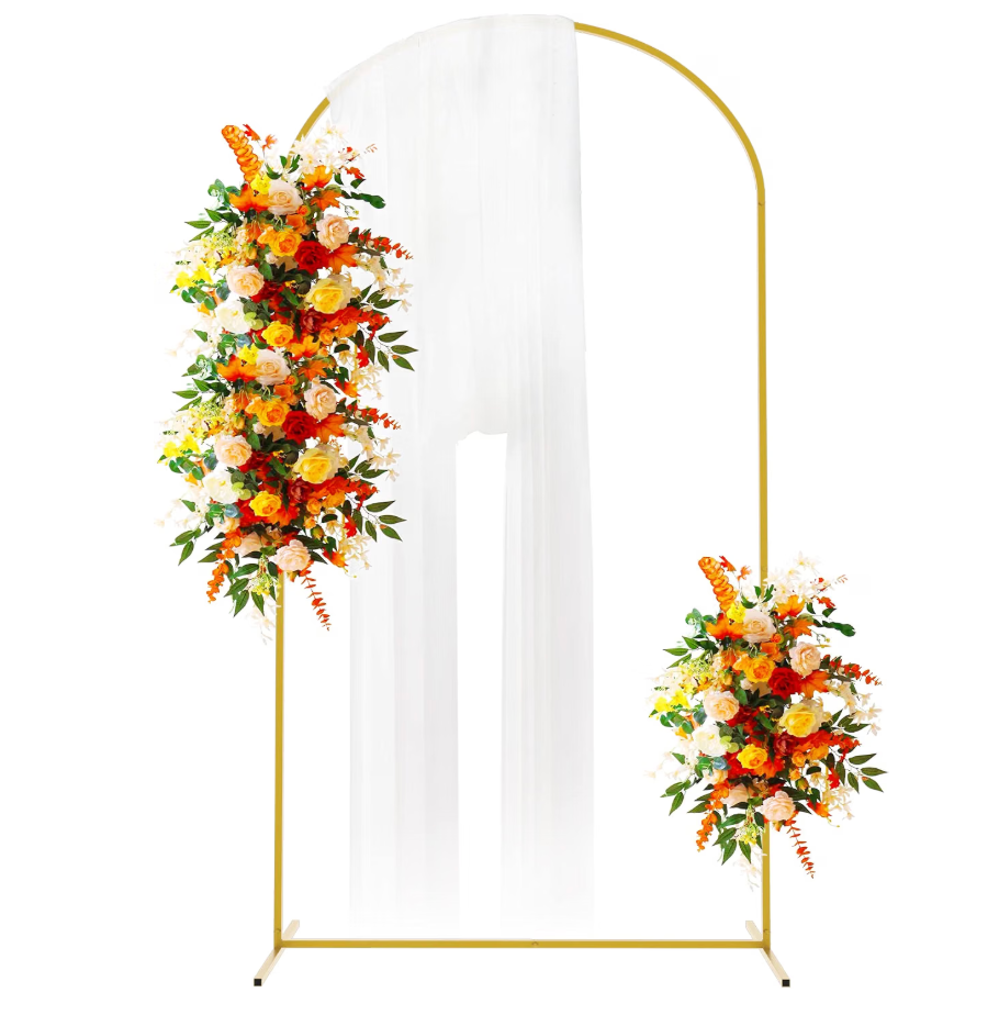 Putros Arch Backdrop Stand, 6.6ft, Metal Wedding Arch Stand, Gold