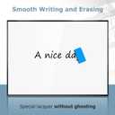 Magnetic Whiteboard, 24"x18" Dry Erase White Board for Wall, Hanging Presentation Board for Home, Office, School, Black Aluminum Frame