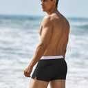 COOFANDY Men's Square Leg Swim Briefs Tight Swim Trunks Swimsuit Athletic Bathing Suit Swimwear with Liner (Black, M)