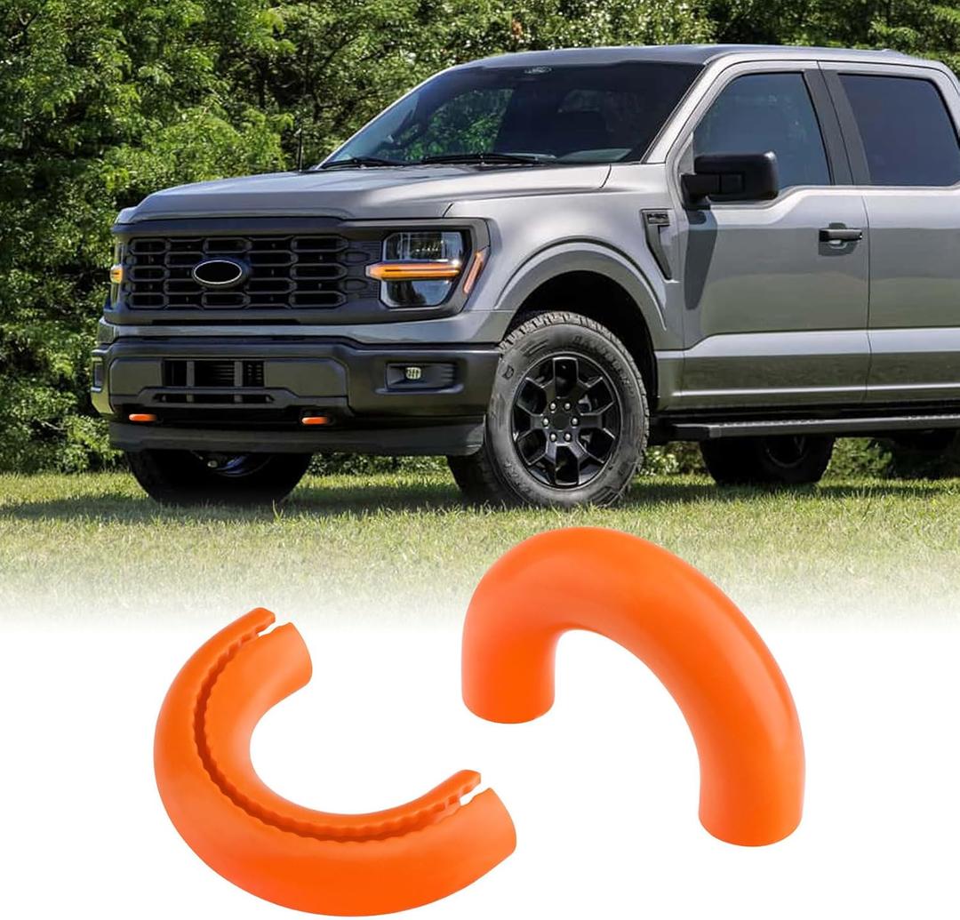 Tow Hook Covers for Ford F150 2004-2026 Bronco Base/Big Bend/Outer Banks 2021-2026 Compatible with Toyota Tundra Accessories 2017-2021|(Bright Orange).