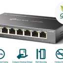 TP-Link 8 Port Gigabit Switch | Easy Smart Managed | Plug & Play | Desktop/Wall-Mount | Sturdy Metal w/ Shielded Ports | Support QoS, Vlan, IGMP and LAG (TL-SG108E)
