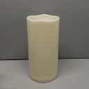 Homemory 6" x 12" Extra Large Outdoor Waterproof Candle with Auto 6-Hour Timer, Ivory Plastic Made, Long Last for Half A Year