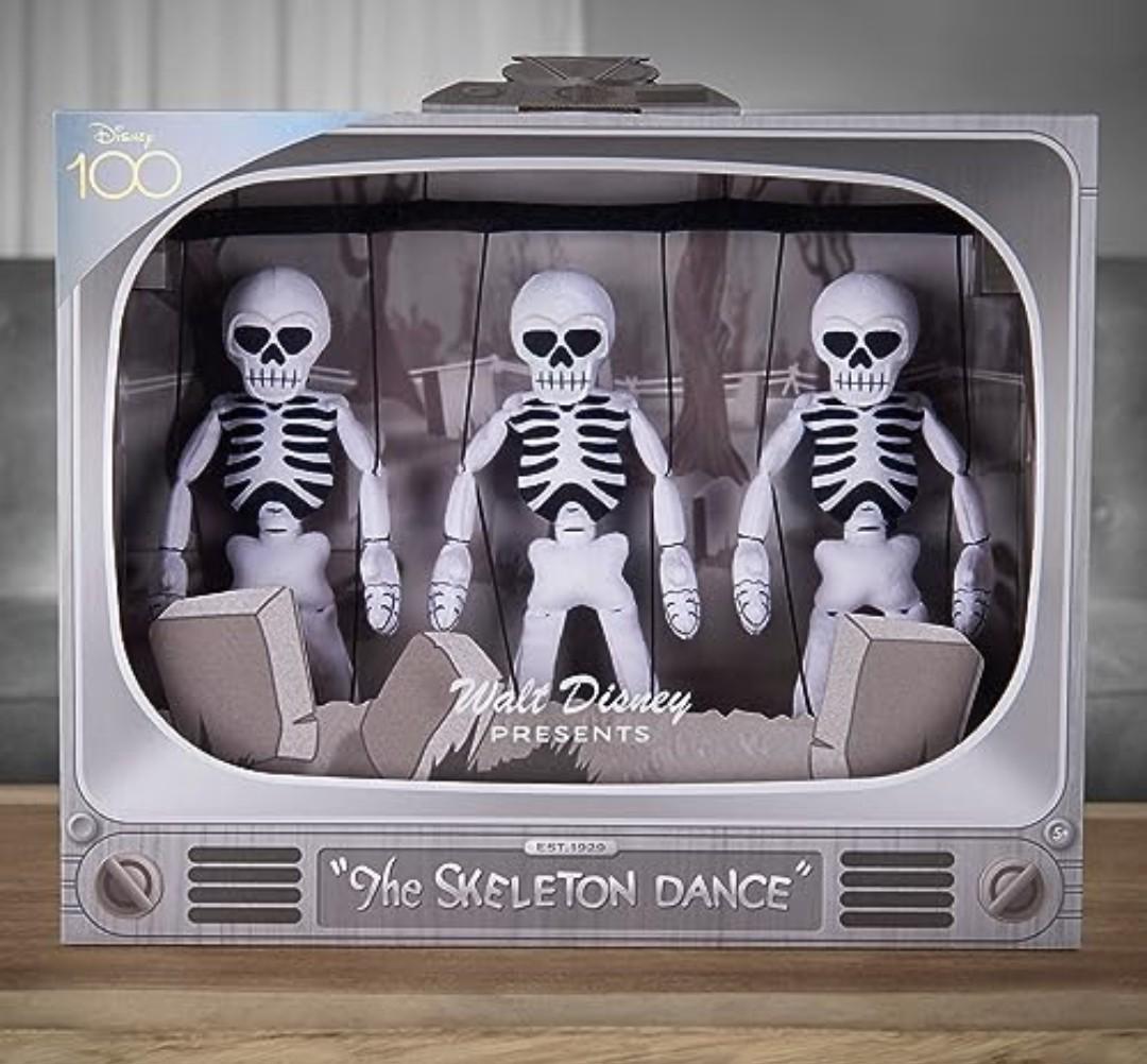 Disney100 Years of Wonder Walt Disney Presents Silly Symphonies Skeleton Dance Collectible Plush Stuffed Doll, Kids Toys for Ages 5 Up, 