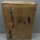 XL Enclosed Stainless Steel Litter Box with Lid, Light Gray