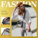 Clear Bag for Stadium Events, Clear Crossbody Bag Stadium Approved Fanny Pack Concert Purses for Women Men (Black-4)