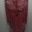 Kensie Women's Balloon Sleeve Smocked Waist Mini Dress (4, Burgundy)